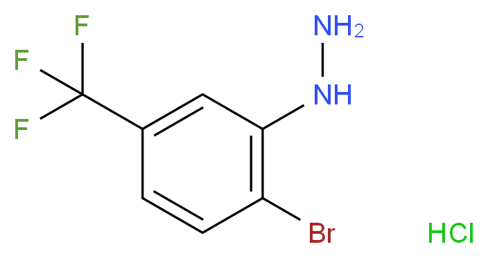 2-Bromo-5-(trifluoromethyl)phenylhydrazine hydrochloride_分子结构_CAS_)
