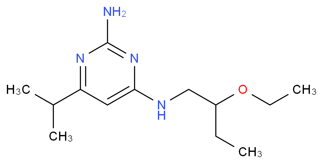 N~4~-(2-ethoxybutyl)-6-isopropylpyrimidine-2,4-diamine_分子结构_CAS_)