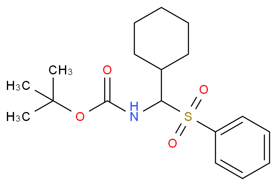 N-Boc-α-(苯磺酰)甲基环己胺_分子结构_CAS_253426-70-9)