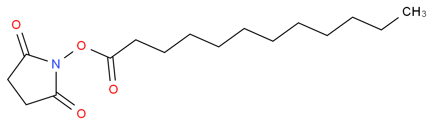 2,5-dioxopyrrolidin-1-yl dodecanoate_分子结构_CAS_14565-47-0