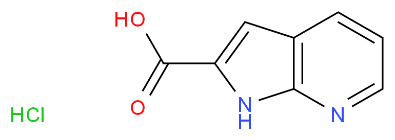 1H-pyrrolo[2,3-b]pyridine-2-carboxylic acid hydrochloride_分子结构_CAS_913181-73-4