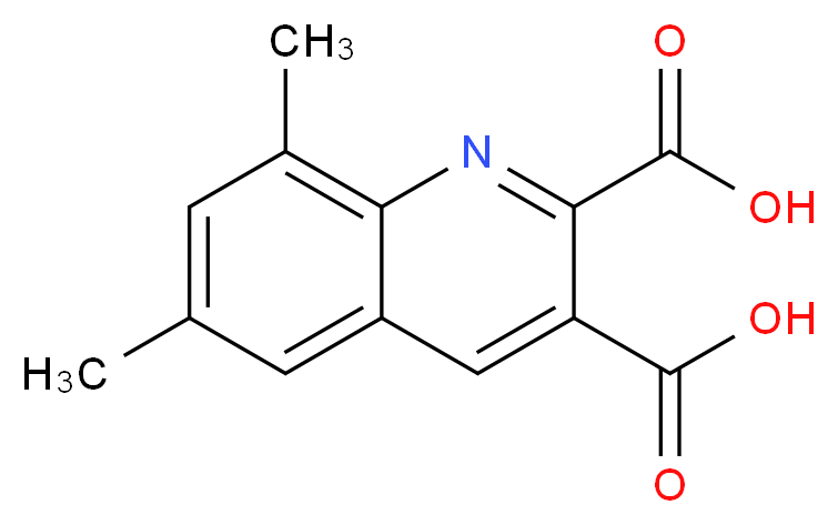 6,8-DIMETHYLQUINOLINE-2,3-DICARBOXYLIC ACID_分子结构_CAS_948289-02-9)