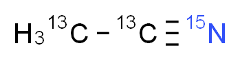 (1,2-<sup>1</sup><sup>3</sup>C<sub>2</sub>)ethane(<sup>1</sup><sup>5</sup>N)nitrile_分子结构_CAS_14149-40-7