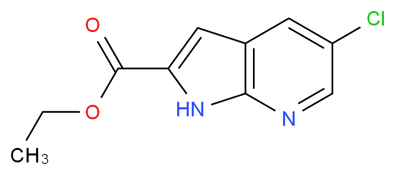 Ethyl 5-chloro-1H-pyrrolo[2,3-b]pyridine-2-carboxylate_分子结构_CAS_1083181-28-5)