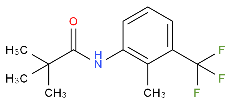 2,2-dimethyl-N-[2-methyl-3-(trifluoromethyl)phenyl]propanamide_分子结构_CAS_150783-50-9