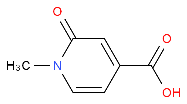 1-methyl-2-oxo-1,2-dihydropyridine-4-carboxylic acid_分子结构_CAS_33972-97-3