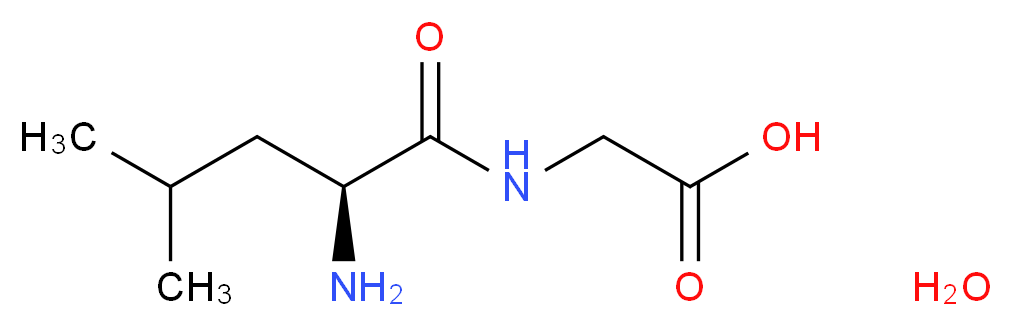 Leu-Gly hydrate_分子结构_CAS_686-50-0(anhydrous))