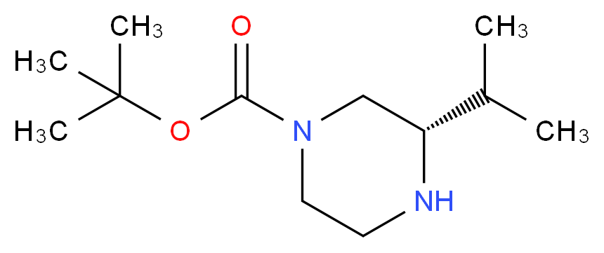 tert-butyl (3S)-3-(propan-2-yl)piperazine-1-carboxylate_分子结构_CAS_475272-54-9