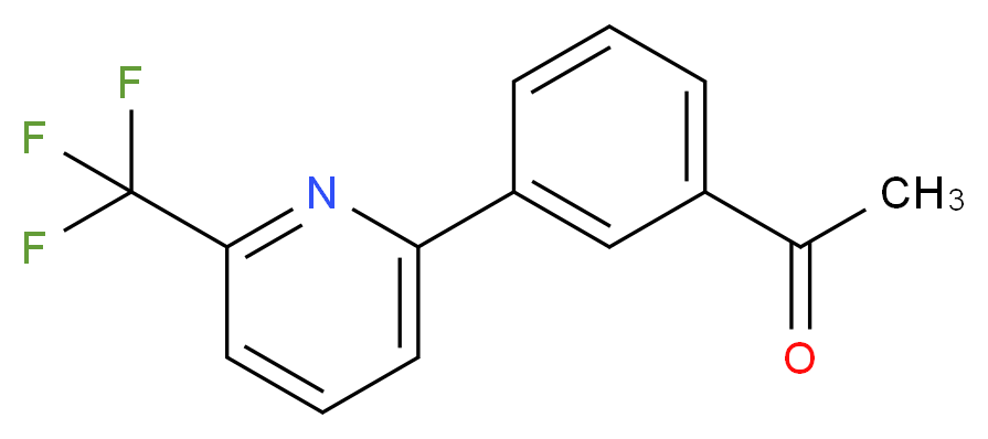 1-{3-[6-(trifluoromethyl)-2-pyridinyl]phenyl}ethanone_分子结构_CAS_)