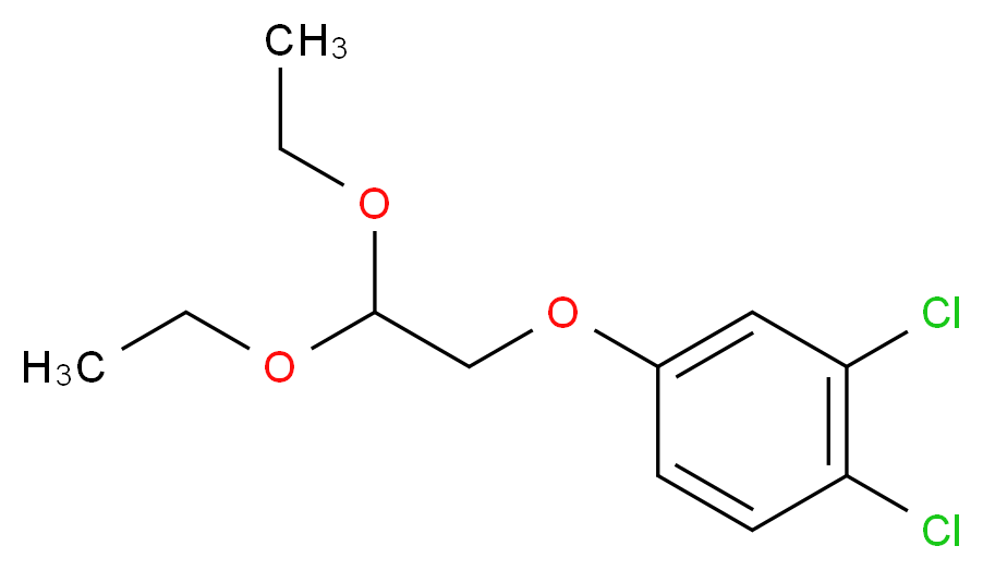 1,2-dichloro-4-(2,2-diethoxyethoxy)benzene_分子结构_CAS_98919-15-4