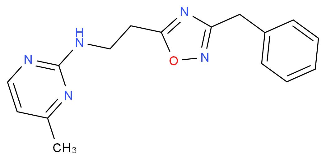 N-[2-(3-benzyl-1,2,4-oxadiazol-5-yl)ethyl]-4-methylpyrimidin-2-amine_分子结构_CAS_)