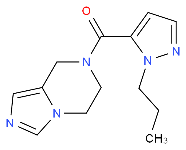 7-[(1-propyl-1H-pyrazol-5-yl)carbonyl]-5,6,7,8-tetrahydroimidazo[1,5-a]pyrazine_分子结构_CAS_)