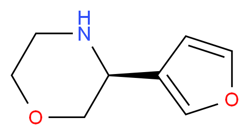 (S)-3-(Furan-3-yl)Morpholine_分子结构_CAS_1213183-44-8)