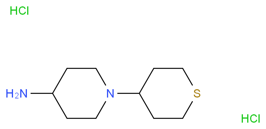 1-(Tetrahydro-2H-thiopyran-4-yl)piperidin-4-amine dihydrochloride_分子结构_CAS_1158774-67-4)