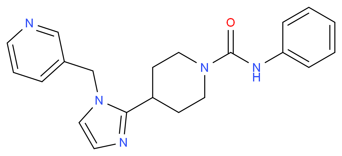 N-phenyl-4-[1-(3-pyridinylmethyl)-1H-imidazol-2-yl]-1-piperidinecarboxamide_分子结构_CAS_)