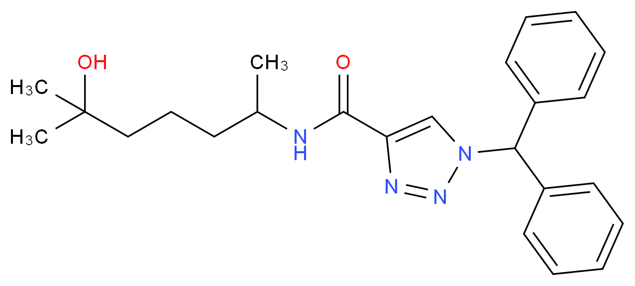 1-(diphenylmethyl)-N-(5-hydroxy-1,5-dimethylhexyl)-1H-1,2,3-triazole-4-carboxamide_分子结构_CAS_)