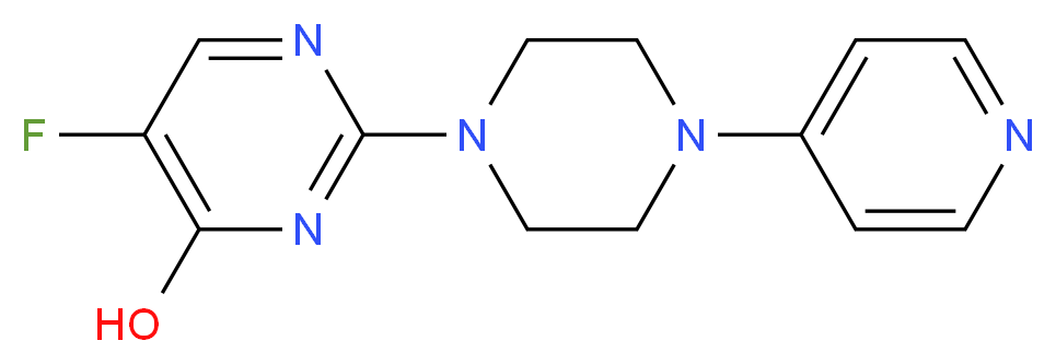 5-fluoro-2-[4-(4-pyridinyl)-1-piperazinyl]-4-pyrimidinol_分子结构_CAS_)
