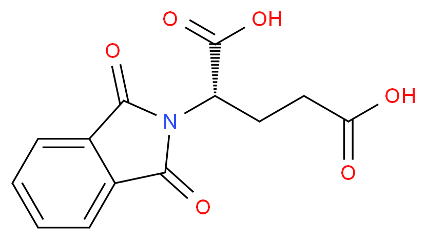 (2S)-2-(1,3-dioxo-2,3-dihydro-1H-isoindol-2-yl)pentanedioic acid_分子结构_CAS_340-90-9