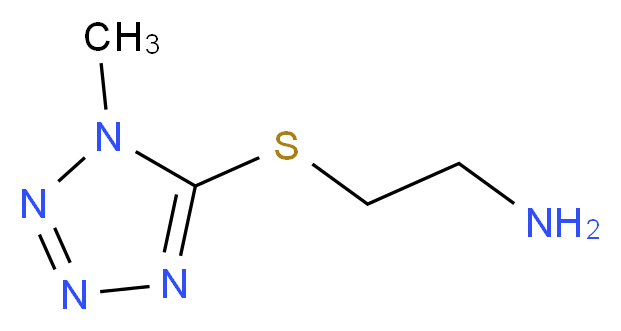 2-[(1-methyl-1H-tetrazol-5-yl)thio]ethanamine_分子结构_CAS_774191-08-1)
