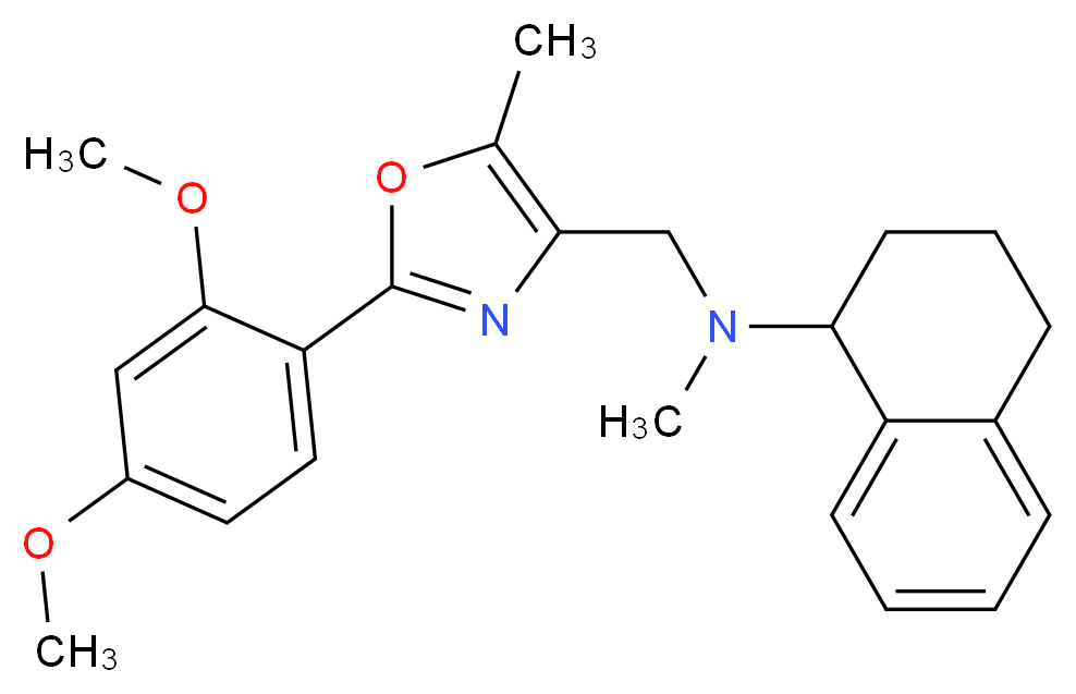 N-{[2-(2,4-dimethoxyphenyl)-5-methyl-1,3-oxazol-4-yl]methyl}-N-methyl-1,2,3,4-tetrahydro-1-naphthalenamine_分子结构_CAS_)
