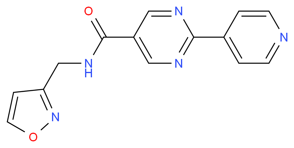 N-(isoxazol-3-ylmethyl)-2-pyridin-4-ylpyrimidine-5-carboxamide_分子结构_CAS_)