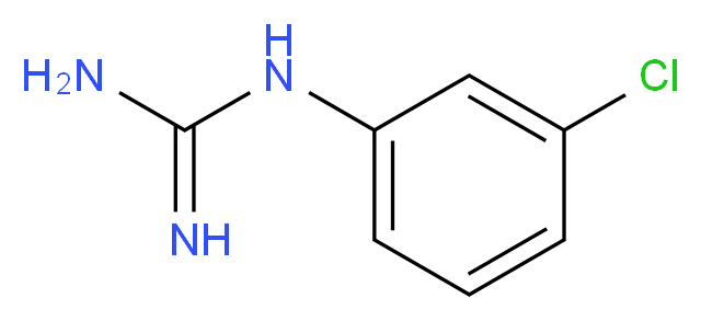 N-(3-chlorophenyl)guanidine_分子结构_CAS_6145-41-1)