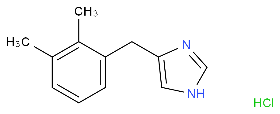 4-[(2,3-dimethylphenyl)methyl]-1H-imidazole hydrochloride_分子结构_CAS_90038-01-0