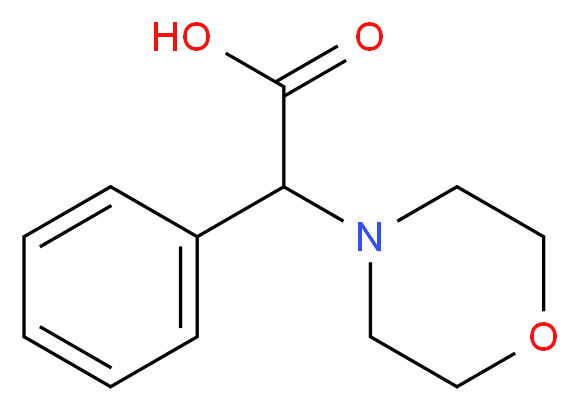 2-(morpholin-4-yl)-2-phenylacetic acid_分子结构_CAS_6342-19-4