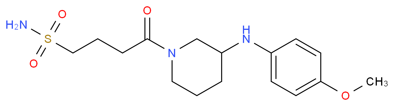 4-{3-[(4-methoxyphenyl)amino]-1-piperidinyl}-4-oxo-1-butanesulfonamide_分子结构_CAS_)