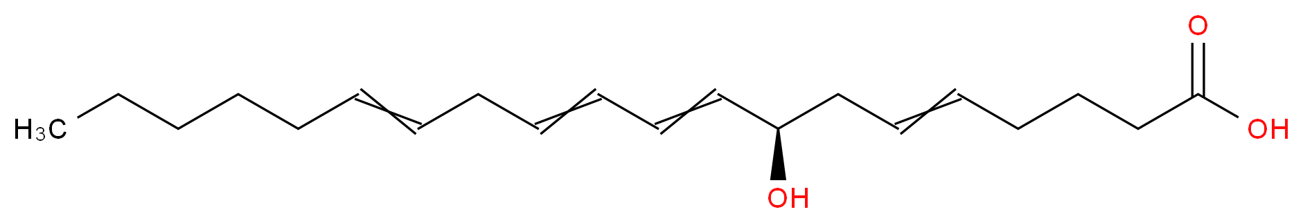 8(R)-Hydroxy-(5Z,9E,11Z,14Z)-eicosatetraenoic acid_分子结构_CAS_105500-09-2)