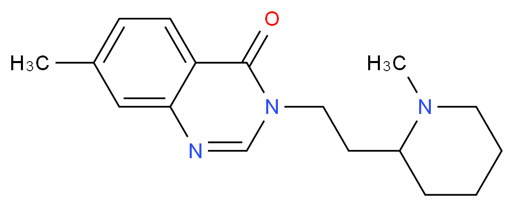 7-methyl-3-[2-(1-methylpiperidin-2-yl)ethyl]quinazolin-4(3H)-one_分子结构_CAS_)