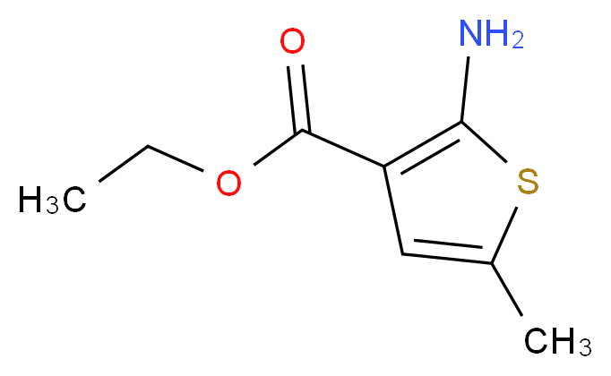 ethyl 2-amino-5-methylthiophene-3-carboxylate_分子结构_CAS_4815-32-1