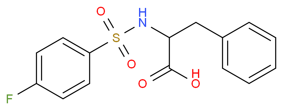 2-(4-fluorobenzenesulfonamido)-3-phenylpropanoic acid_分子结构_CAS_40279-96-7