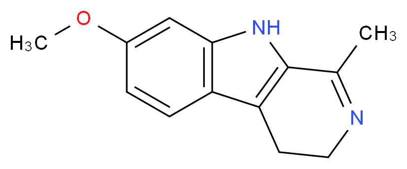 7-methoxy-1-methyl-3H,4H,9H-pyrido[3,4-b]indole_分子结构_CAS_304-21-2