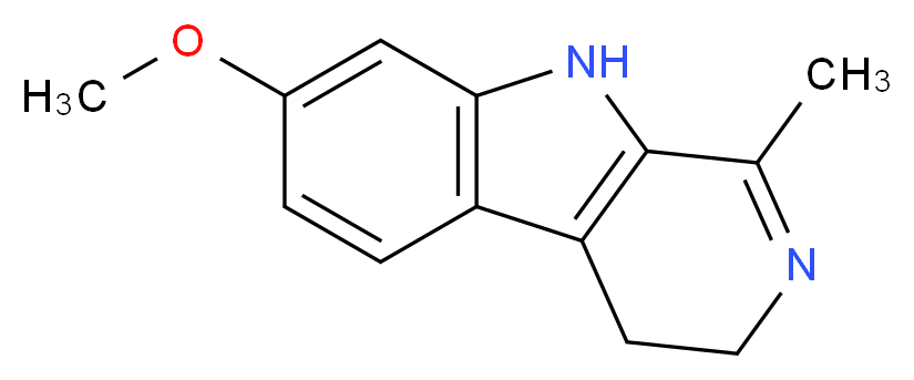 7-methoxy-1-methyl-3H,4H,9H-pyrido[3,4-b]indole_分子结构_CAS_6027-98-1