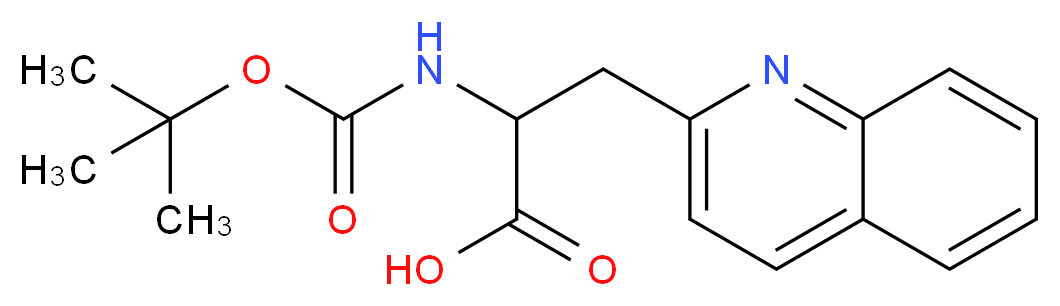 2-{[(tert-butoxy)carbonyl]amino}-3-(quinolin-2-yl)propanoic acid_分子结构_CAS_401813-49-8