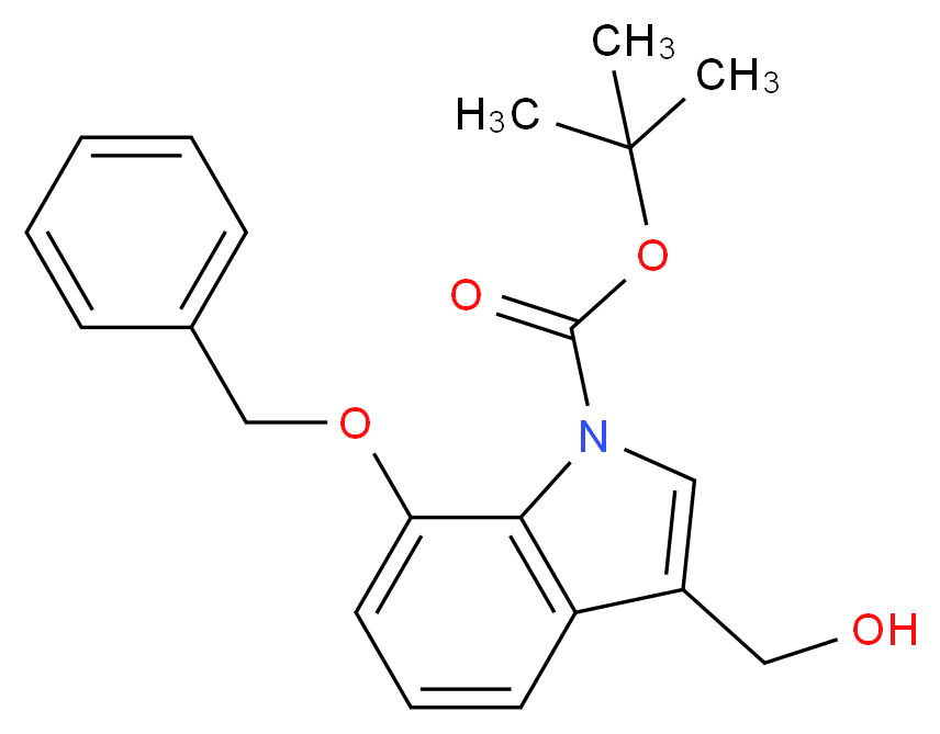 1-Boc-7-benzyloxy-3-hydroxymethylindole_分子结构_CAS_914349-16-9)