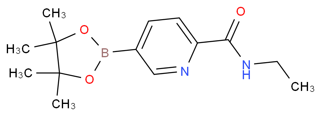 2-(乙基胺基甲酰基)吡啶-5-硼酸频哪酯_分子结构_CAS_1006876-28-3)