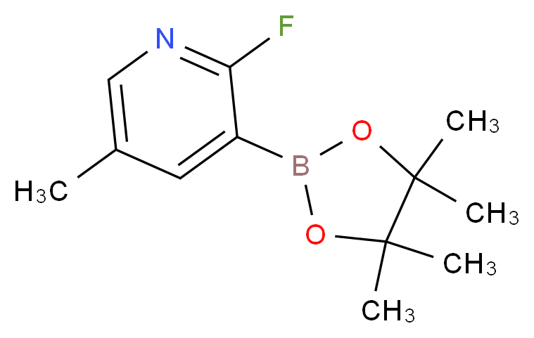 2-Fluoro-5-methylpyridine-3-boronic acid, pinacol ester_分子结构_CAS_)