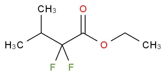 Ethyl 2,2-Difluoro-3-methyl-butyrate_分子结构_CAS_165544-22-9)