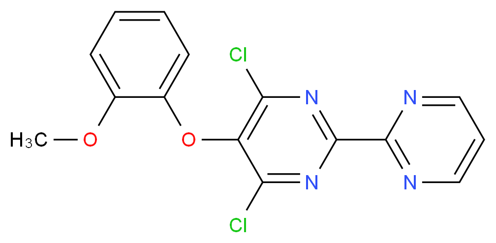 4,6-Dichloro-5-(2-methoxyphenoxy)-2,2'-bipyrimidine_分子结构_CAS_150728-13-5)