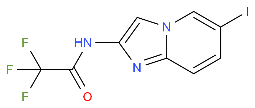 2,2,2-trifluoro-N-{6-iodoimidazo[1,2-a]pyridin-2-yl}acetamide_分子结构_CAS_209971-49-3