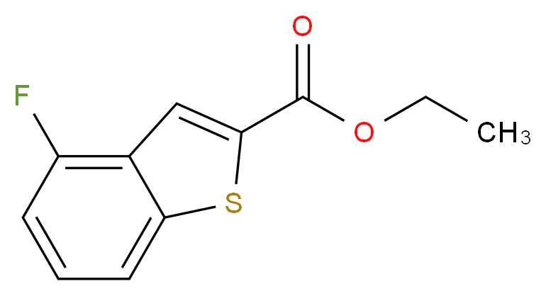 Ethyl 4-fluorobenzo[b]thiophene-2-carboxylate_分子结构_CAS_1263280-02-9)