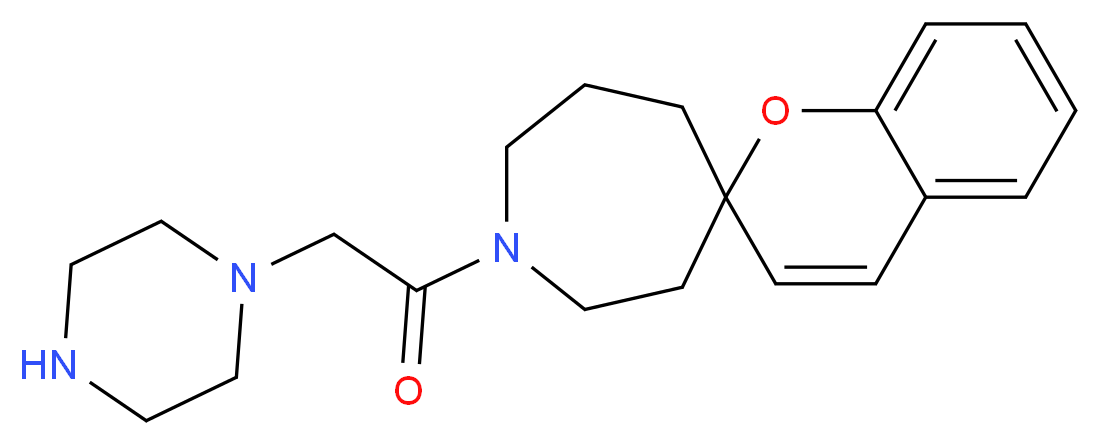 1-(piperazin-1-ylacetyl)spiro[azepane-4,2'-chromene]_分子结构_CAS_)