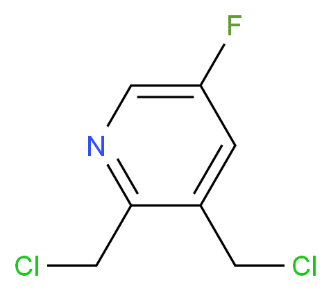 2,3-bis(chloromethyl)-5-fluoropyridine_分子结构_CAS_1356109-93-7