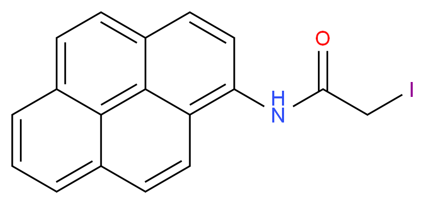 2-iodo-N-(pyren-1-yl)acetamide_分子结构_CAS_76936-87-3
