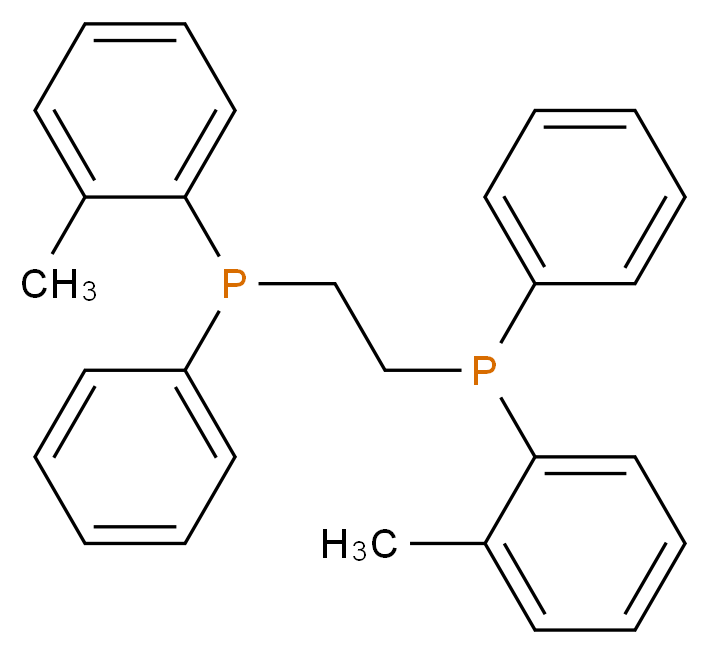 (2-methylphenyl)({2-[(2-methylphenyl)(phenyl)phosphanyl]ethyl})phenylphosphane_分子结构_CAS_810667-85-7