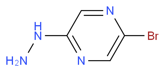 2-Bromo-5-hydrazinylpyrazine_分子结构_CAS_1001050-24-3)