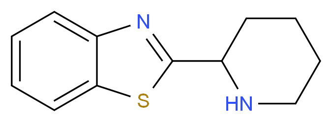2-(piperidin-2-yl)-1,3-benzothiazole_分子结构_CAS_51785-22-9