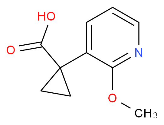 1-(2-methoxypyridin-3-yl)cyclopropane-1-carboxylic acid_分子结构_CAS_1060807-04-6